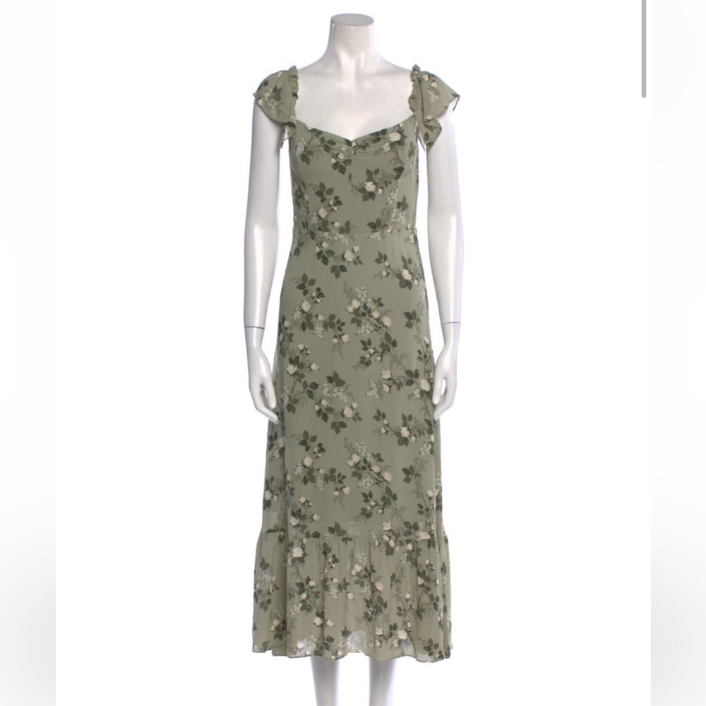 Reformation butterfly dress size 6 light green